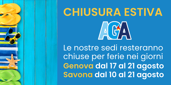 Banner per la chiusura estiva